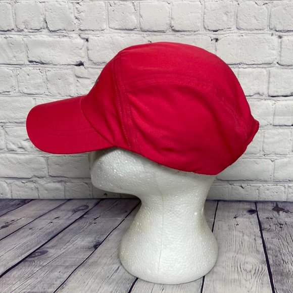 Reebok Pink Hat Running Cap 5 Panel Lightweight Strap Back Fits Women Size L-XL - Picture 2 of 4